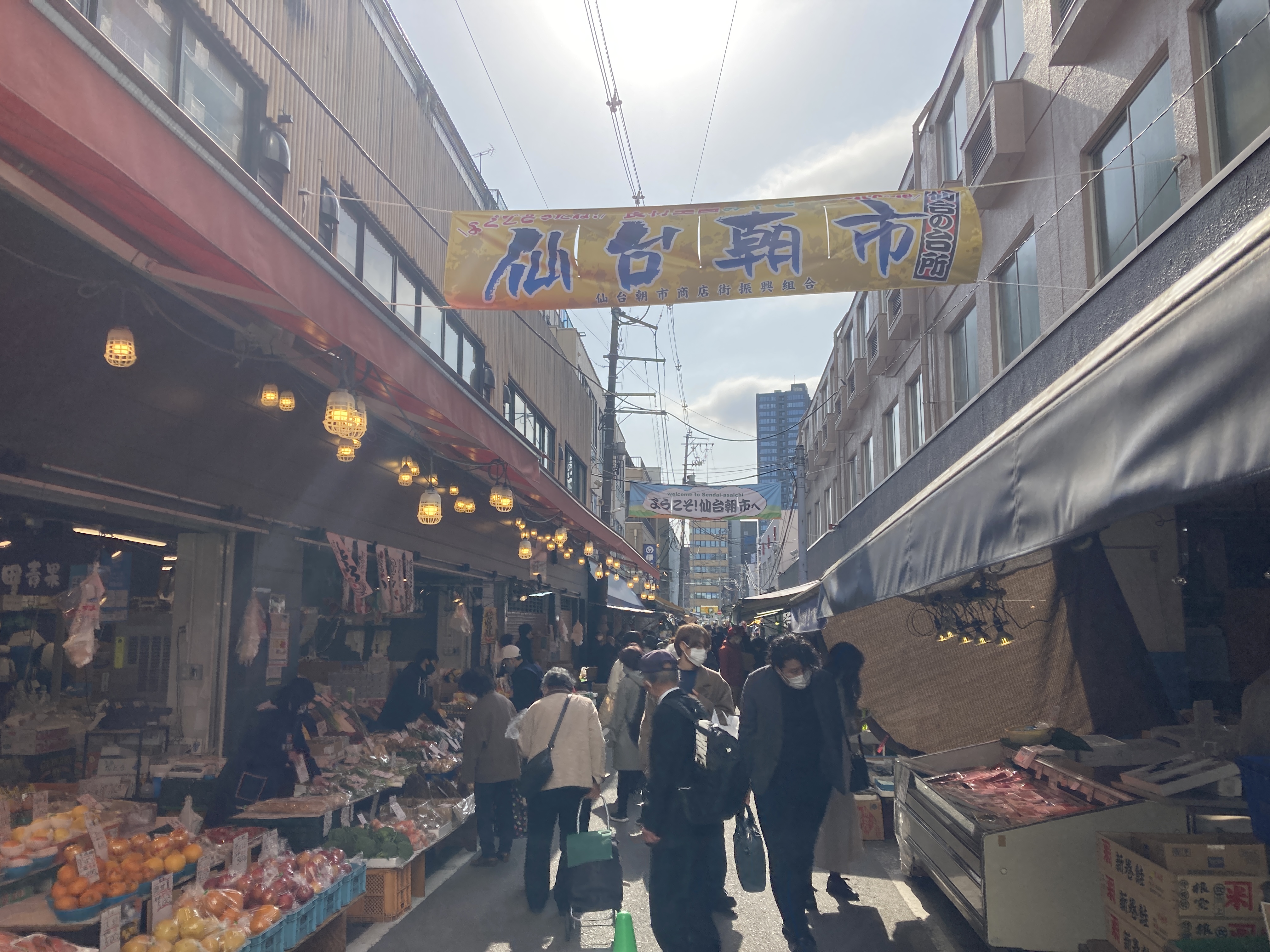仙台朝市は市場が並んでいます【宮城の景色】